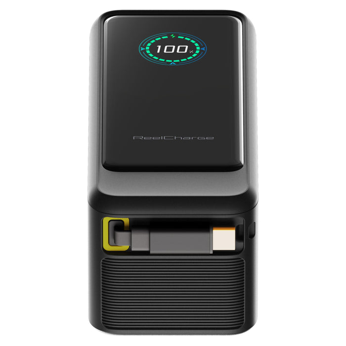 ReelCharge ReelPro 67W Power Bank 15,000 mAh with Retractable Cable
