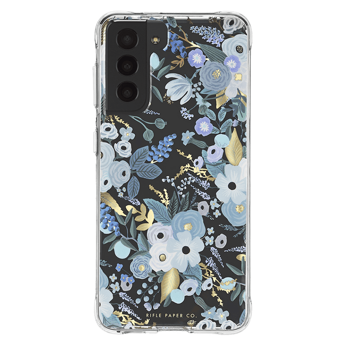 Rifle Paper Co Ultra Slim Case with Antimicrobial for Samsung Galaxy S21 5G Garden Party Blue