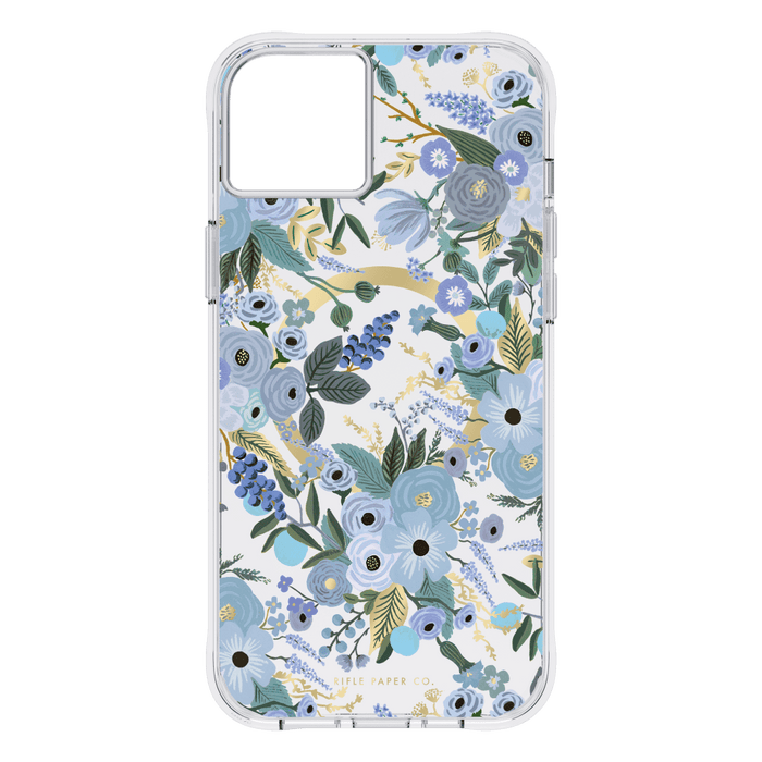 Rifle Paper Co MagSafe Case for Apple iPhone 14 Plus Garden Party Blue