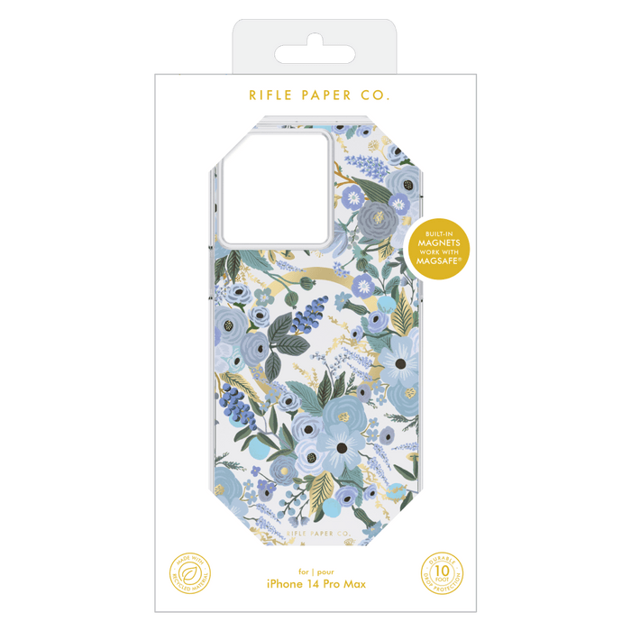 Rifle Paper Co MagSafe Case for Apple iPhone 14 Pro Max Garden Party Blue