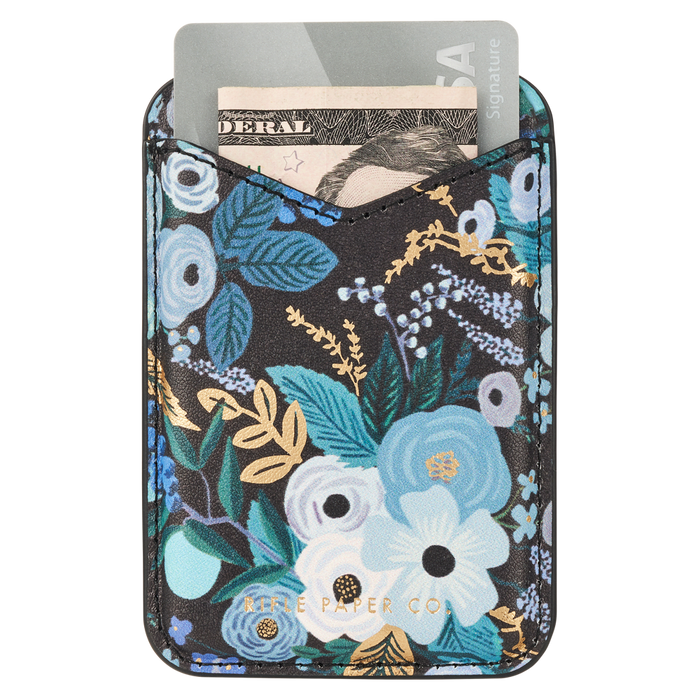 Rifle Paper Co MagSafe Magnetic Card Holder Garden Party Blue