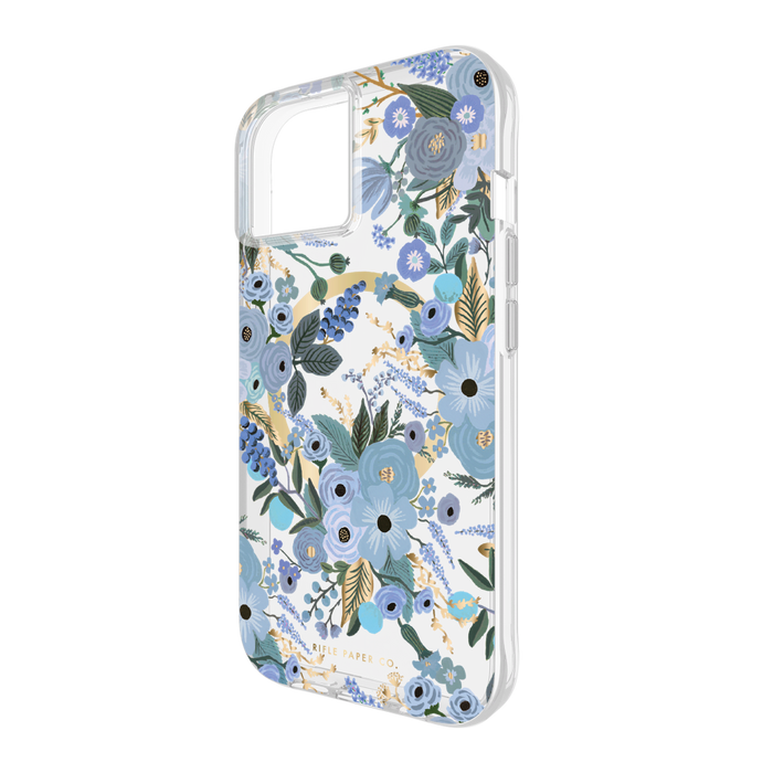 Rifle Paper Co MagSafe Case for Apple iPhone 15 / iPhone 14 / iPhone 13 Garden Party Blue
