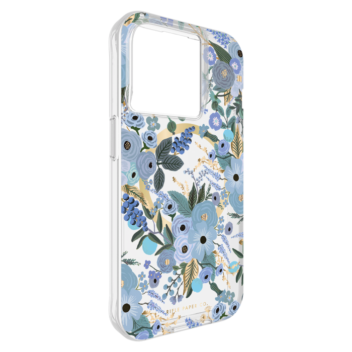 Rifle Paper Co MagSafe Case for Apple iPhone 15 Pro Garden Party Blue
