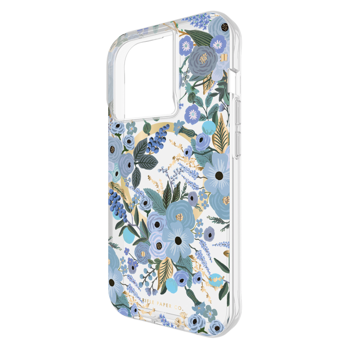 Rifle Paper Co MagSafe Case for Apple iPhone 15 Pro Garden Party Blue