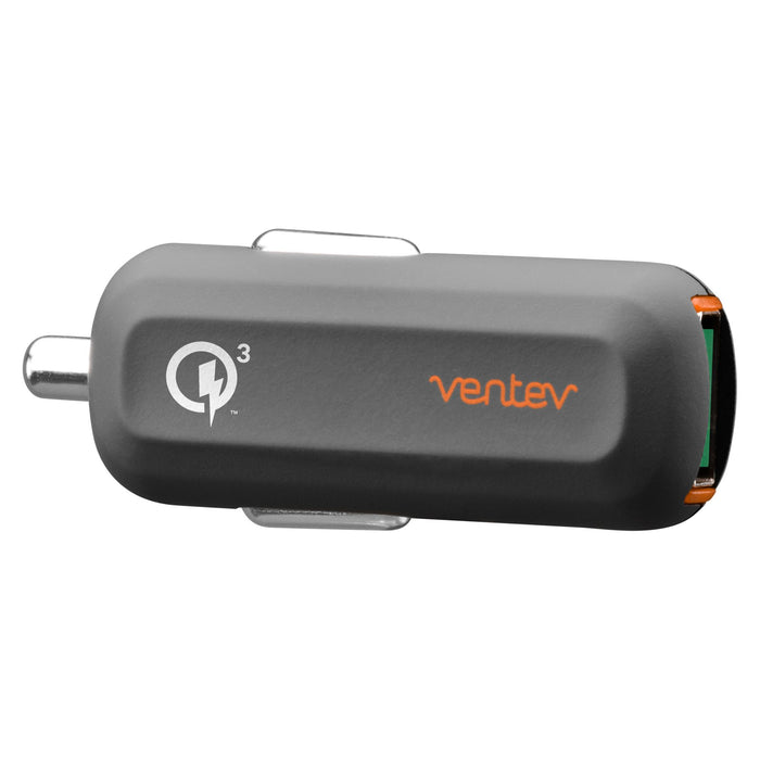 Ventev 24W ULTRAFAST USB-A Car Charger and USB-A to Micro-USB Cable Gray