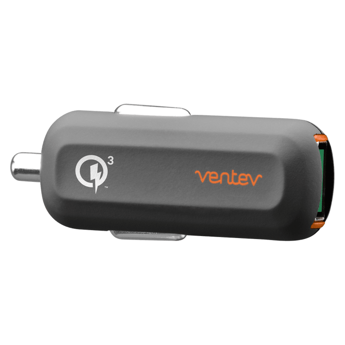 Ventev QC3.0 24W dashport rq1300 mini Car Charger and USB A to Micro USB Cable 3.3ft Gray