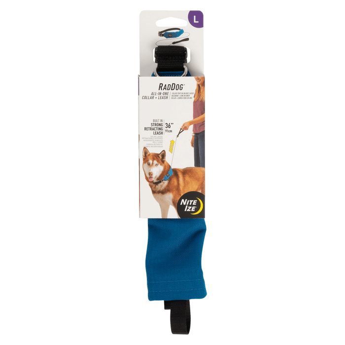 Nite Ize RadDog All-In-One Collar and Leash Large Blue