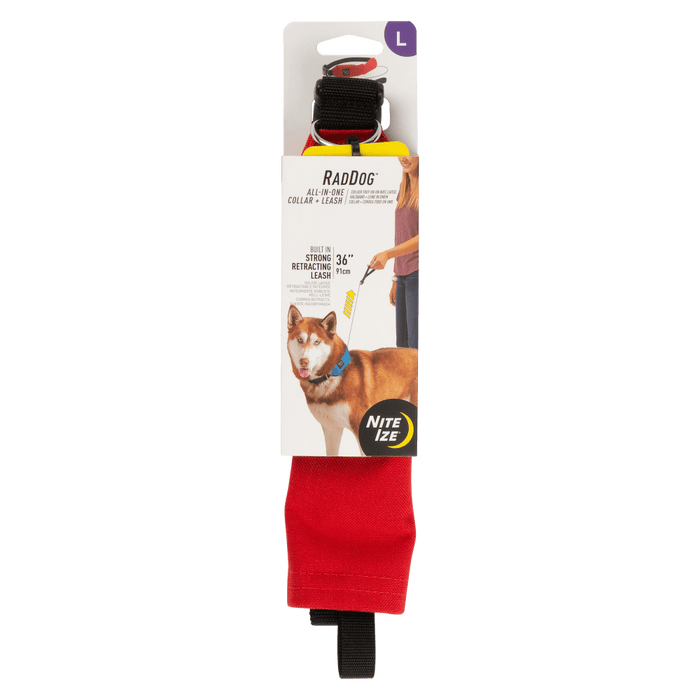 Nite Ize RadDog All-In-One Collar and Leash Large Red