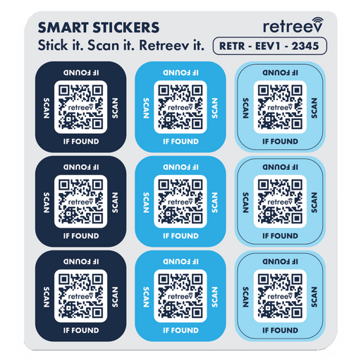 Retreev Smart Stickers Blue, White