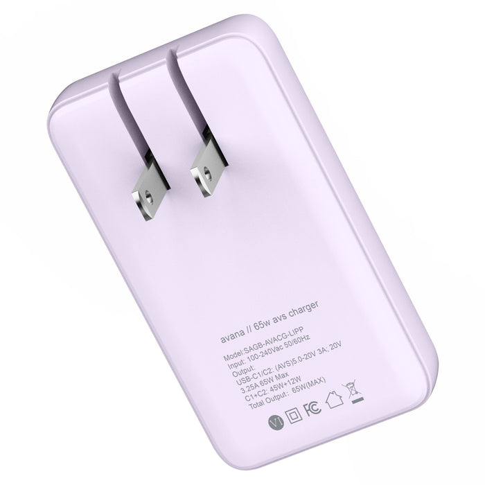 Avana Ultra-Slim Dual 65W USB-C to USB-C Charger