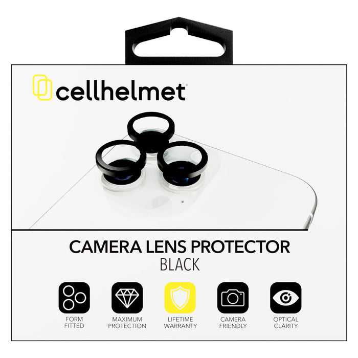 Cellhelmet Tempered Glass Camera Screen Protector (Individual Lens Covers) for Apple iPhone 16 / iPhone 16 Plus