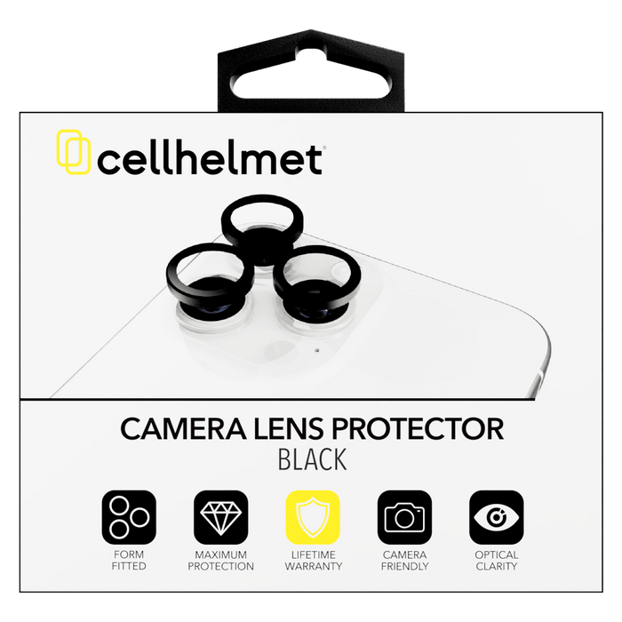 Cellhelmet Tempered Glass Camera Screen Protector (Individual Lens Covers) for Apple iPhone 16 / iPhone 16 Plus
