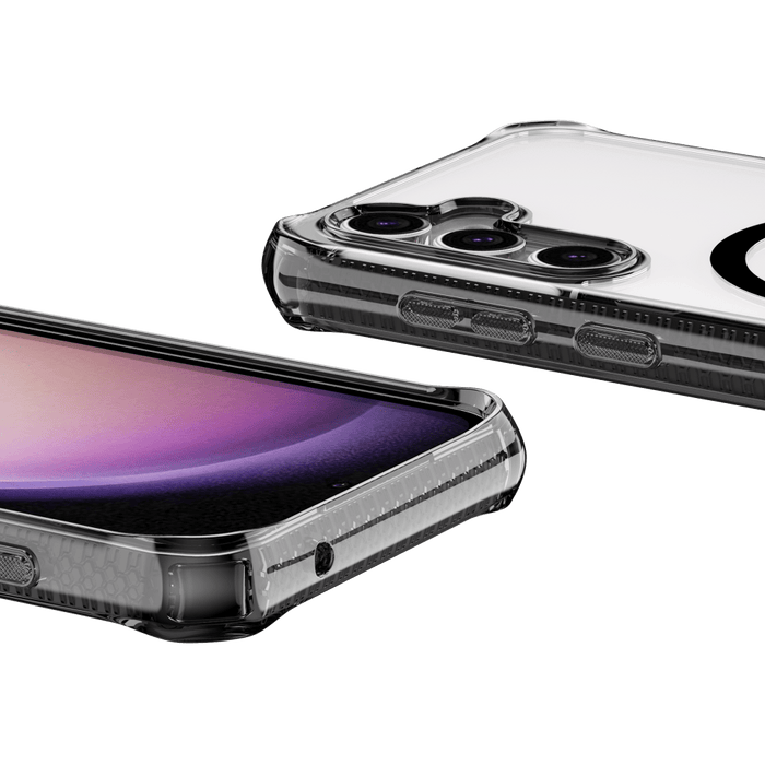ITSKINS Hybrid_R Clear MagSafe Case for Samsung Galaxy S23 FE Black