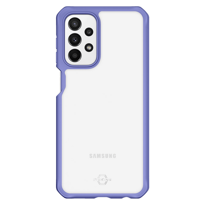 ITSKINS Hybrid_R Solid Case for Samsung Galaxy A23 5G UW Purple and Transparent