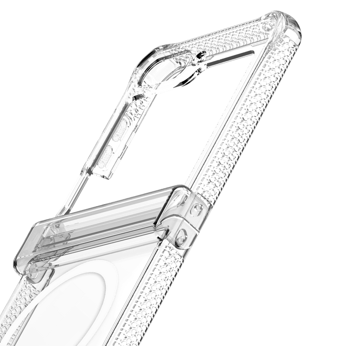 ITSKINS Hybrid_R Clear Hinge MagSafe Case for Samsung Galaxy Z Flip5 Transparent