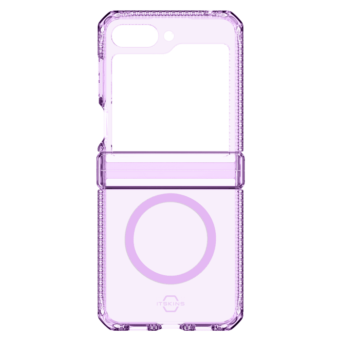 ITSKINS Supreme_R Hinge MagSafe Case for Samsung Galaxy Z Flip5 Transparent Purple