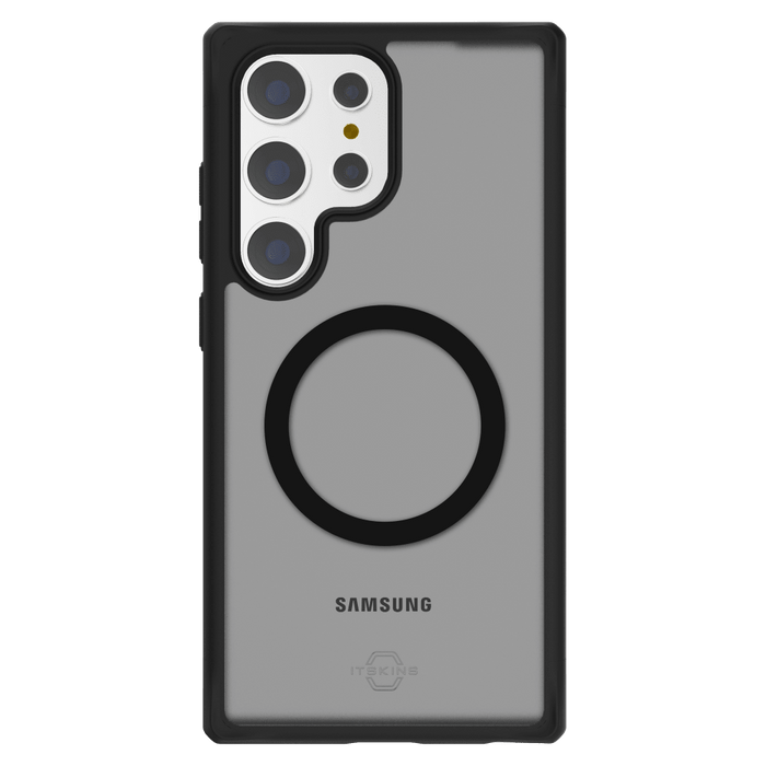 ITSkins Hybrid_R Stand MagSafe Case for Samsung Galaxy S24 Ultra Black