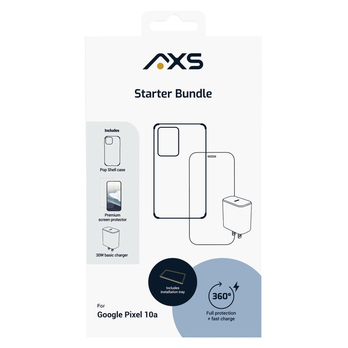 AXS POP Bundle (Case, Screen & 30W Charger) for Google Pixel 10a