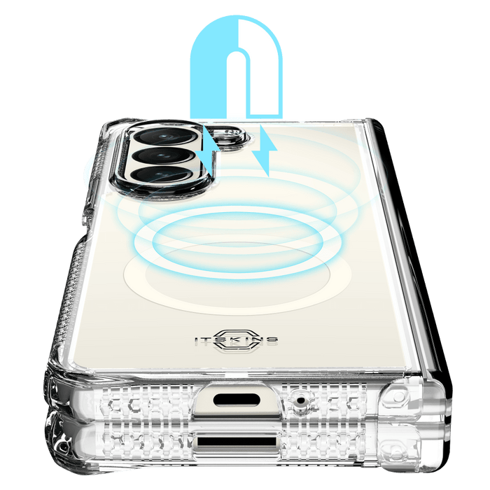 ITSKINS Hybrid_R Clear Hinge MagSafe Case for Samsung Galaxy Z Fold5 Transparent
