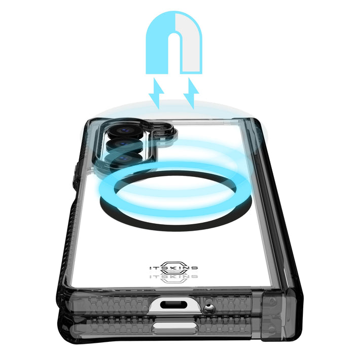 ITSkins Hybrid_R Clear Hinge MagSafe Case for Samsung Galaxy Z Fold6