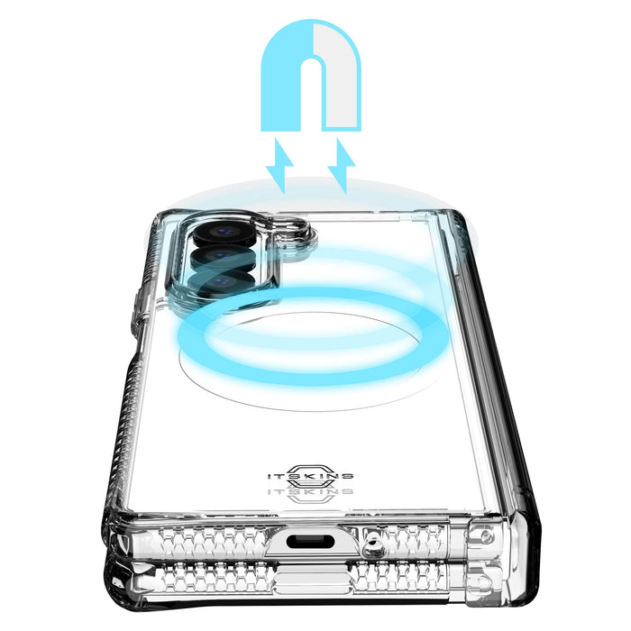 ITSkins Hybrid_R Clear Hinge MagSafe Case for Samsung Galaxy Z Fold6