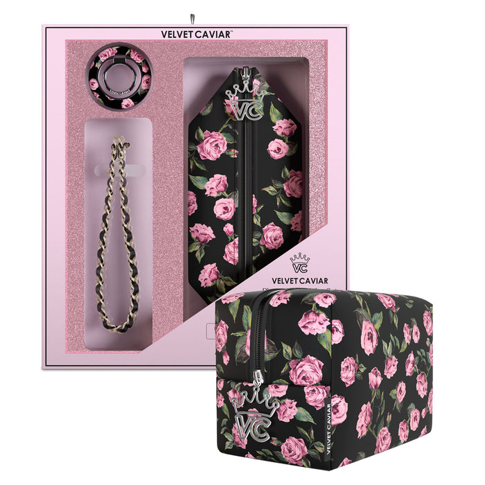 VELVET CAVIAR Gift Set with Charm, Grip Ring, Travel Bag Multi-Color