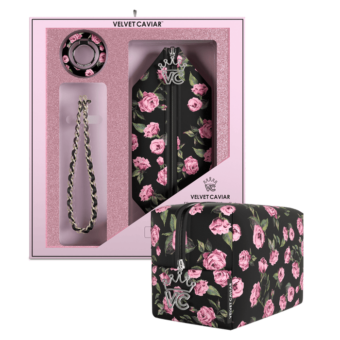 Velvet Caviar Gift Set with Charm, Grip Ring, Travel Bag Multi-Color