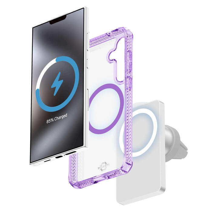 ITSkins Hybrid_R Clear MagSafe Case for Samsung Galaxy S25 Plus