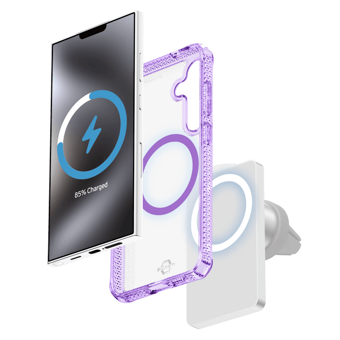 ITSkins Hybrid_R Clear MagSafe Case for Samsung Galaxy S25 Plus