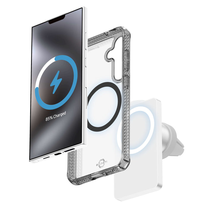 ITSkins Hybrid_R Clear MagSafe Case for Samsung Galaxy S25 Plus