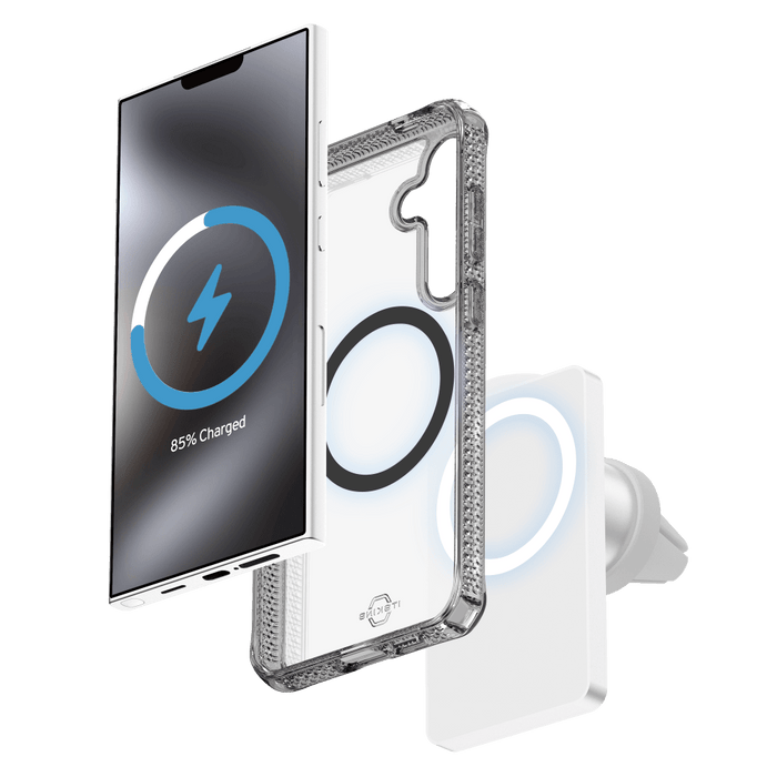 ITSkins Hybrid_R Clear MagSafe Case for Samsung Galaxy S25 Plus