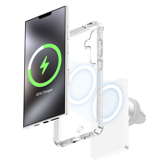 ITSkins Hybrid_R Clear MagSafe Case for Samsung Galaxy S25 Plus