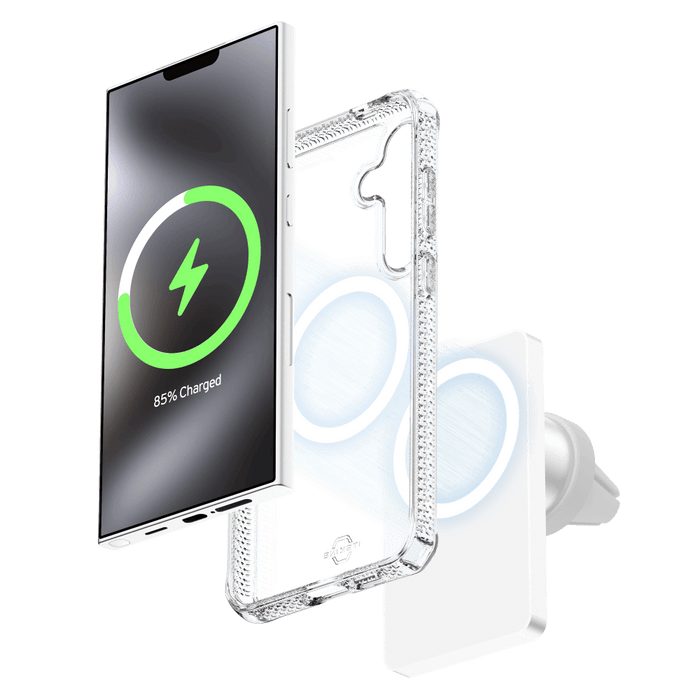 ITSkins Hybrid_R Clear MagSafe Case for Samsung Galaxy S25 Plus