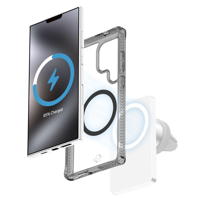 ITSkins Hybrid_R Clear MagSafe Case for Samsung Galaxy S25 Ultra