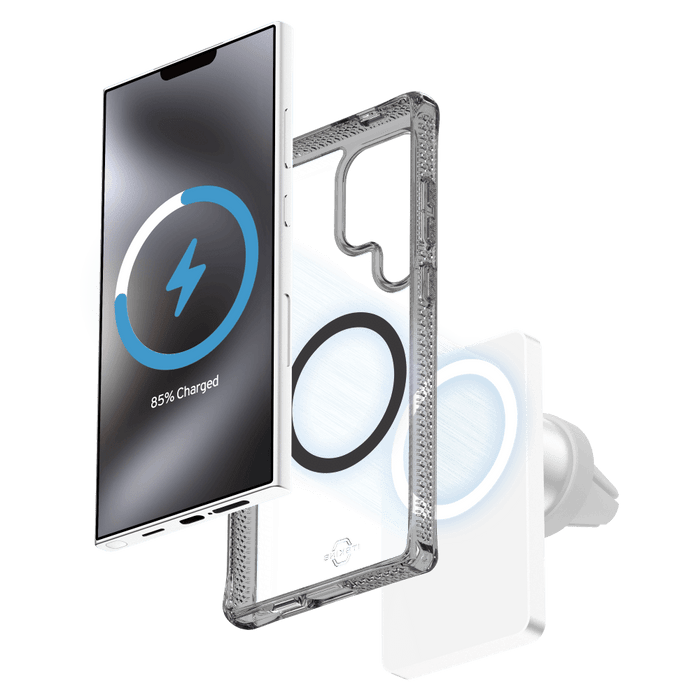 ITSkins Hybrid_R Clear MagSafe Case for Samsung Galaxy S25 Ultra