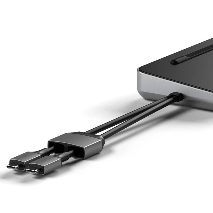 Satechi Dual USB Type C Dock Stand Space Gray