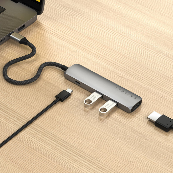Satechi 4-in-1 USB-C Slim Multiport Adapter 4K