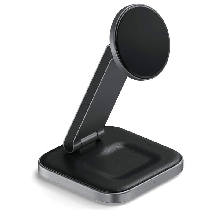 Satechi 2 in 1 Foldable Qi2 Wireless Charging Stand Gray