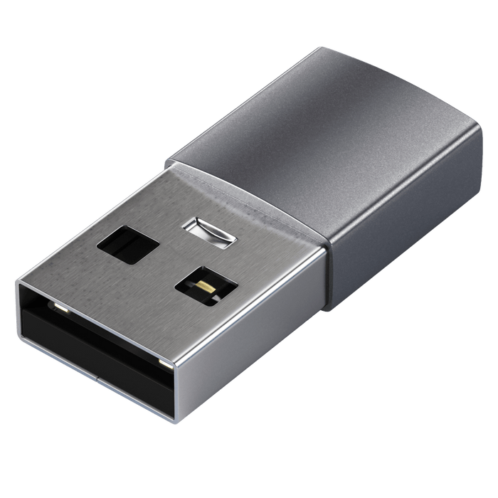 Satechi Aluminum USB A 3.0 to USB C Adapter Space Gray