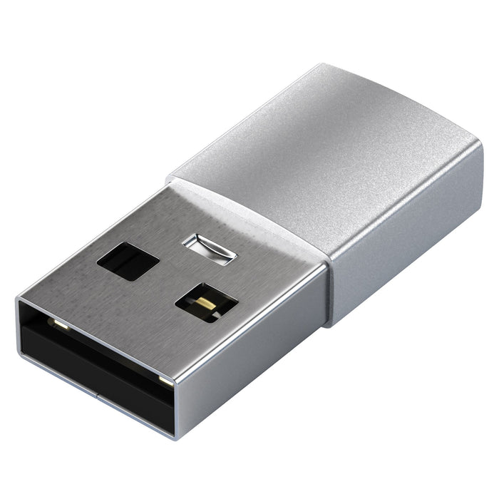 Satechi Aluminum USB A 3.0 to USB C Adapter Silver