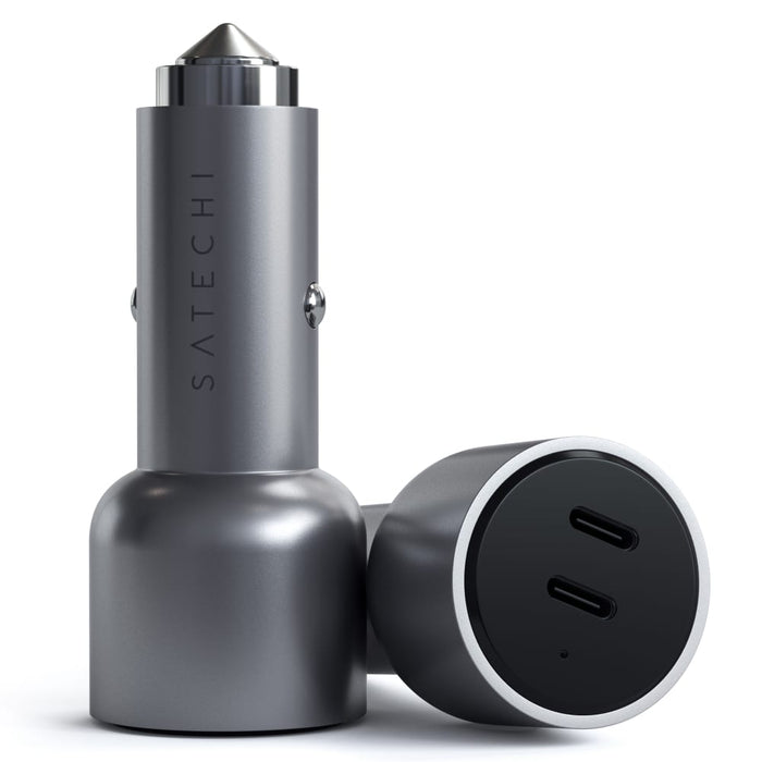 Satechi Dual USB C PD Car Charger 40W Space Gray
