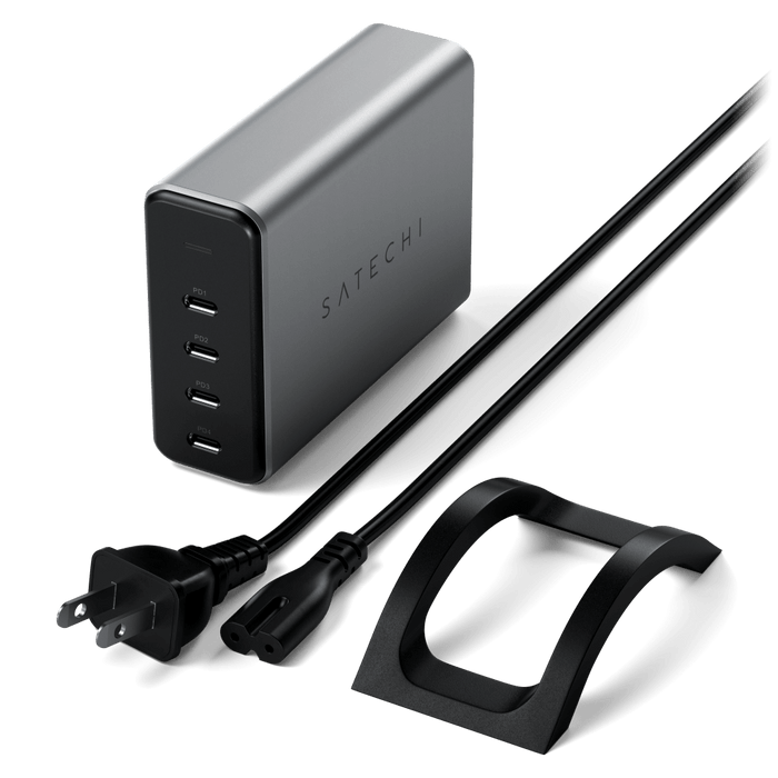 Satechi USB C 4 Port PD GaN Charger 165W Space Gray