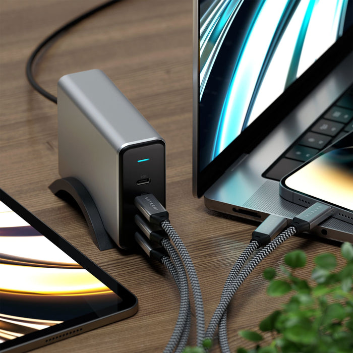 Satechi USB C 4 Port PD GaN Charger 165W Gray
