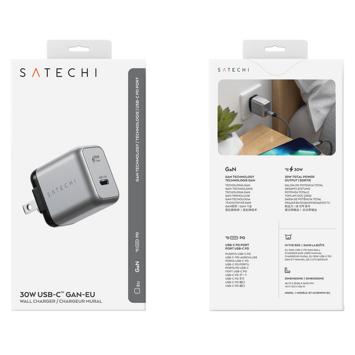 Satechi 30W USB-C PD GAN Wall Charger Space Gray