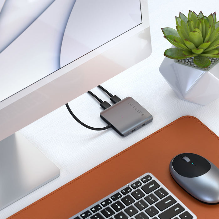 Satechi 4 Port USB C Hub Gray