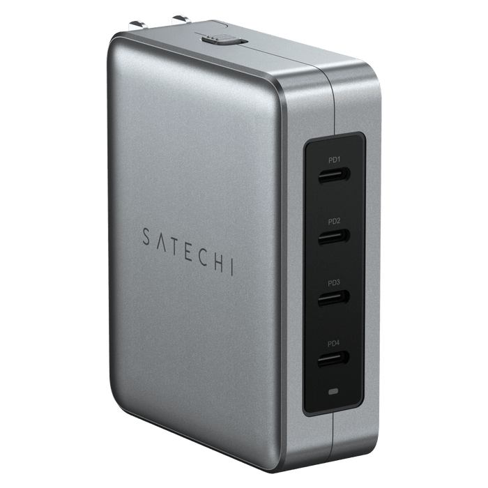 Satechi 145W USB C 4 Port GAN Travel Charger Gray