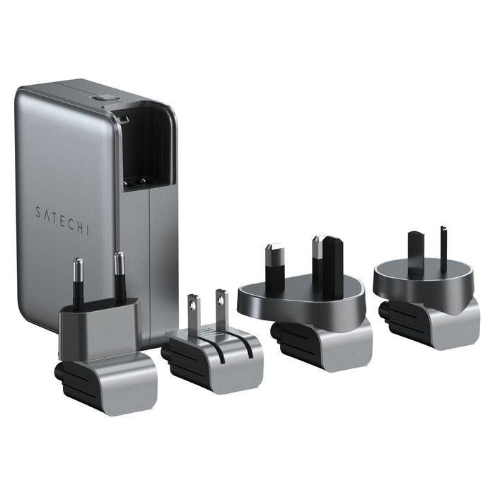 Satechi 145W USB C 4 Port GAN Travel Charger Gray