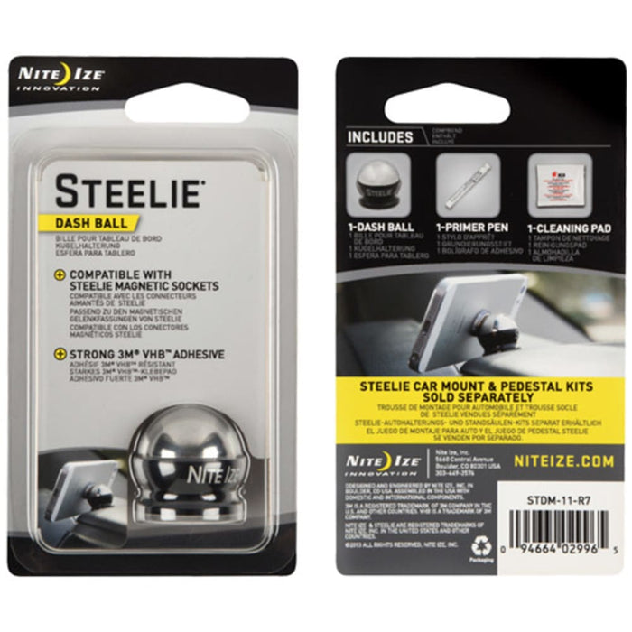 Nite Ize Steelie Dash Ball Component Silver and Black