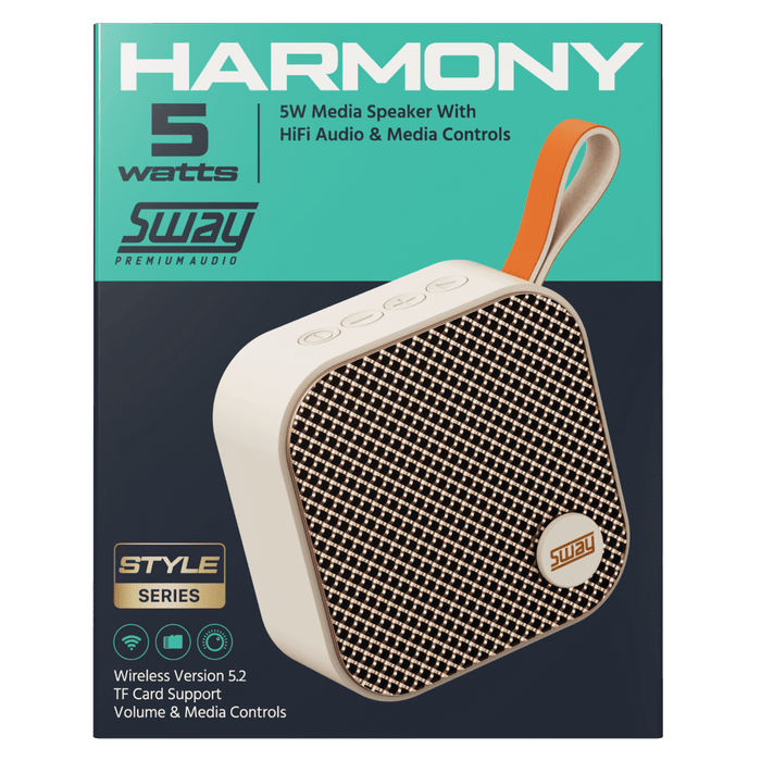 Sway HiFi Audio Styles Series Bluetooth Speaker 5W Tan