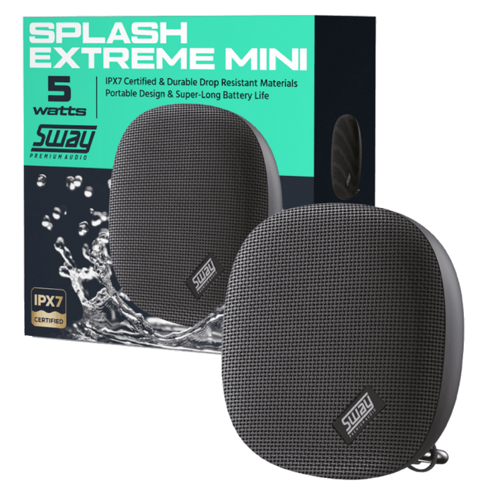Sway Splash Extreme Mini Waterproof Bluetooth Speaker Black